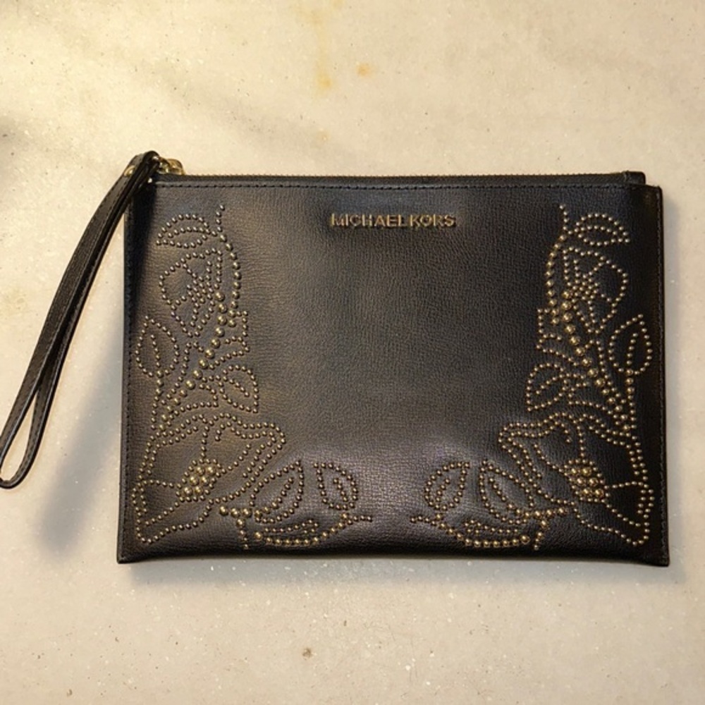 Michael Kors Nouveau Floral Large Zip Clutch